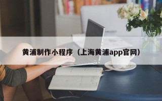 新乡黄浦制作小程序（上海黄浦app官网）