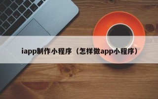新乡iapp制作小程序（怎样做app小程序）